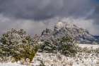USA, New Mexico, Cibola National Forest. Fresh snow on Sawtooth Mountains. Art Print